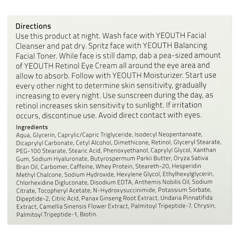 yeouth retinol eyes cream